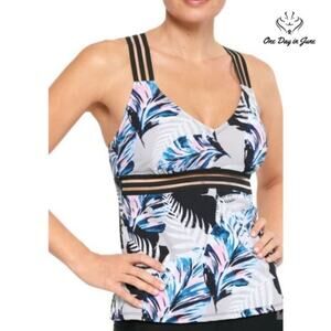 Splashletics Leaf Tankini Top Size M